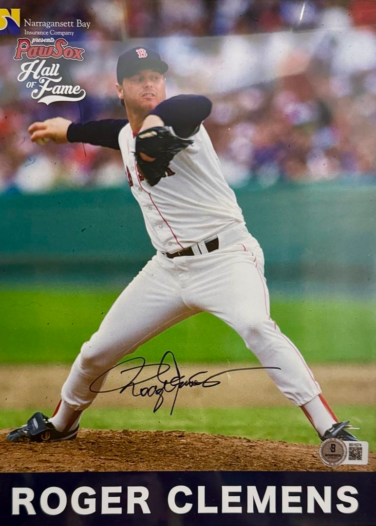 Roger Clemens Signed 8x10 Photo Boston Red Sox - Beckett COA